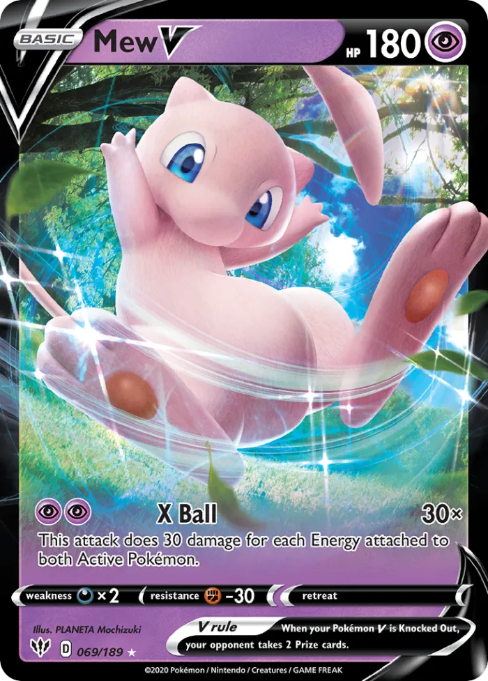 Mew V #69 Darkness Ablaze Pokemon card