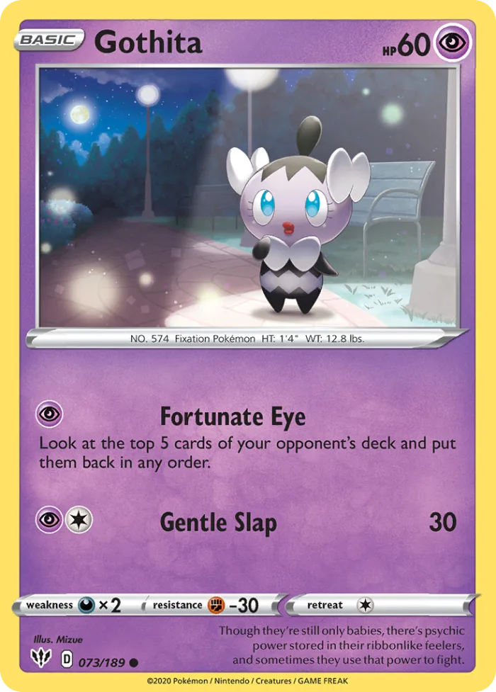 Gothita #73 Darkness Ablaze Pokemon card