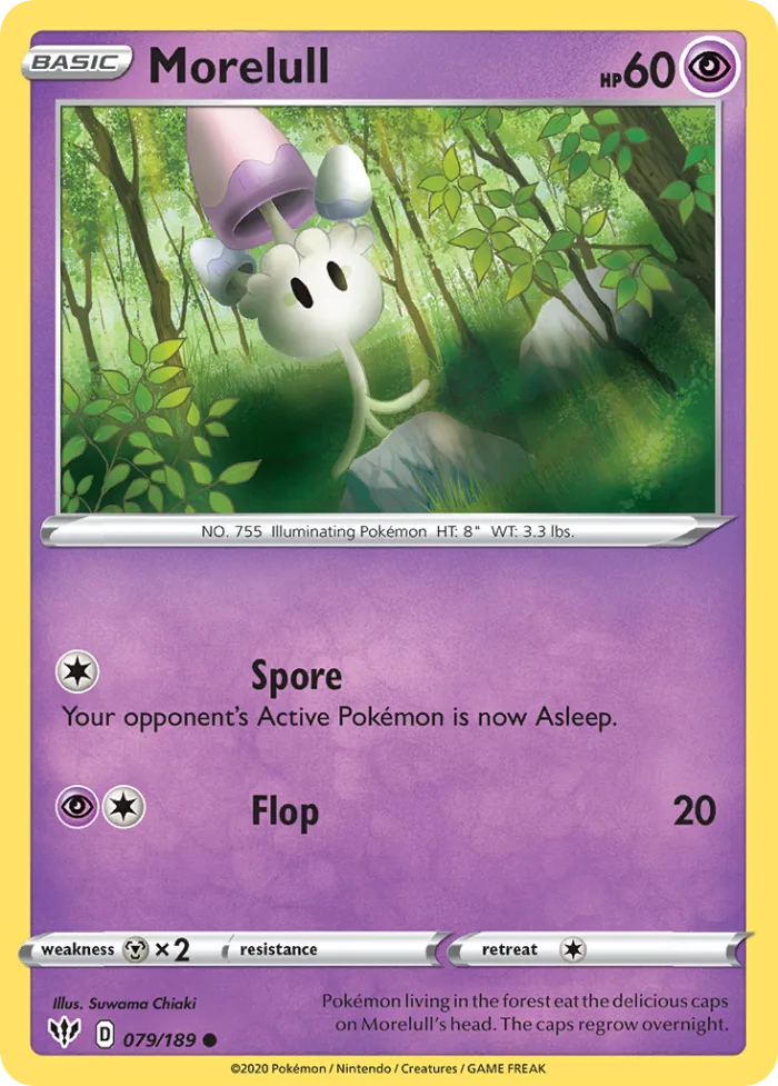 Morelull #79 Darkness Ablaze Pokemon card