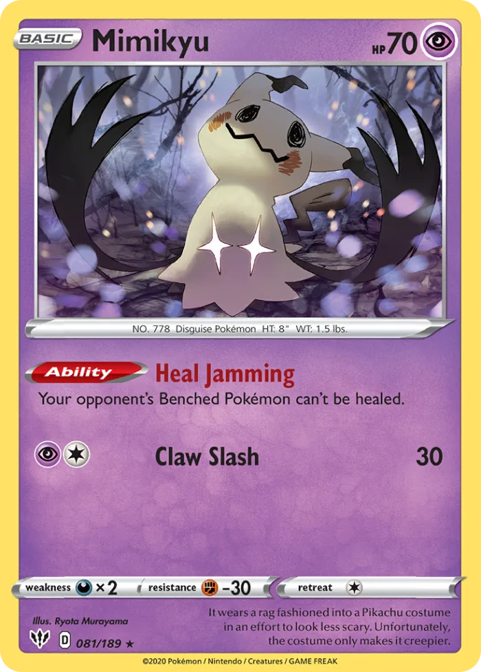 Mimikyu #81 Darkness Ablaze Pokemon card