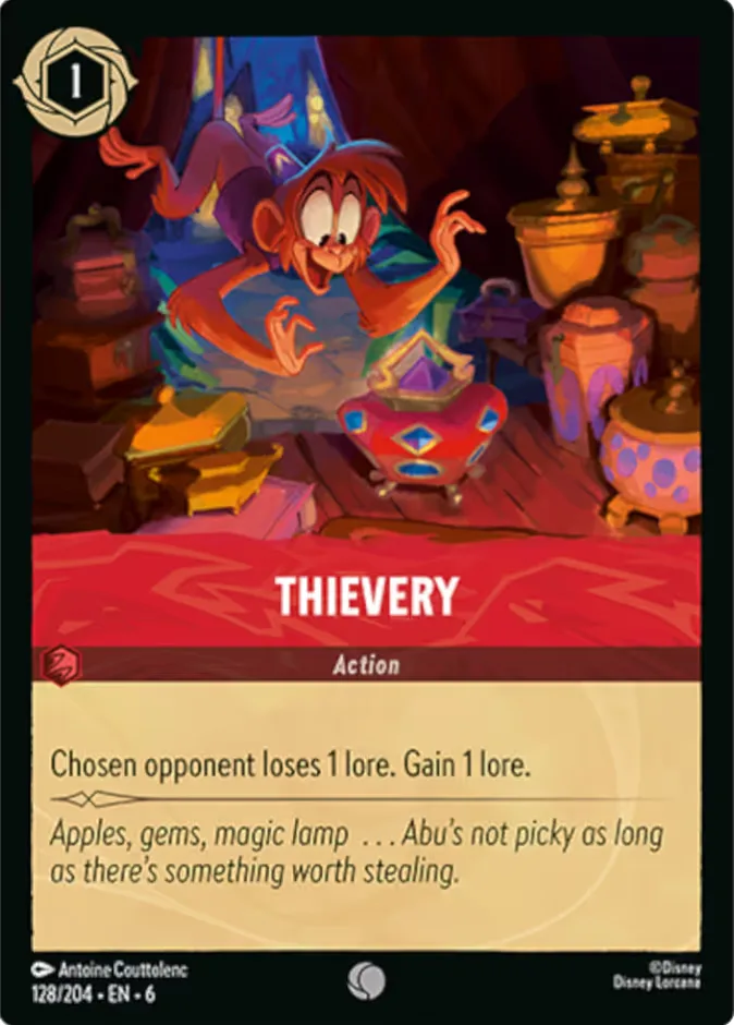 Thievery #128 Azurite Sea Disney Lorcana card