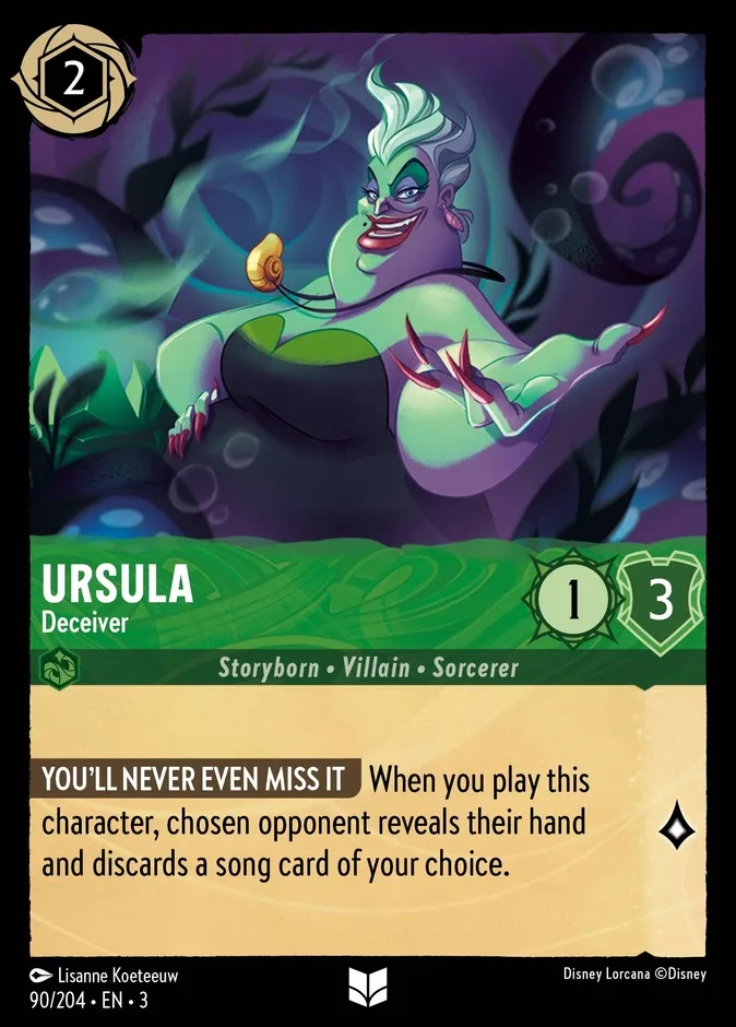 Ursula #90 Into the Inklands Disney Lorcana card