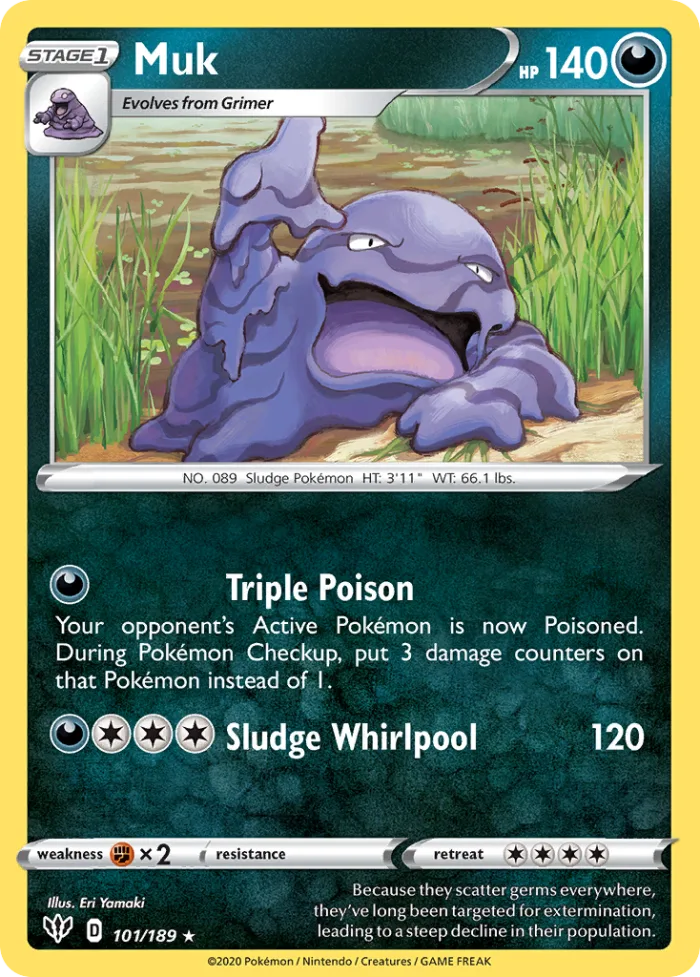 Muk #101 Darkness Ablaze Pokemon card