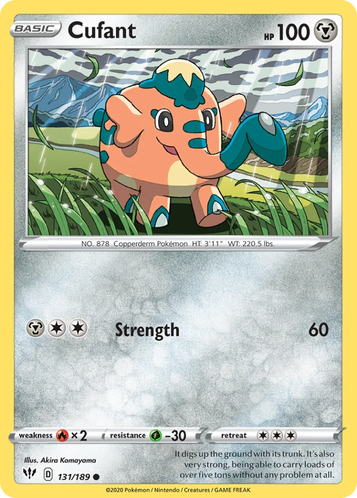 Cufant #131 Darkness Ablaze Pokemon card