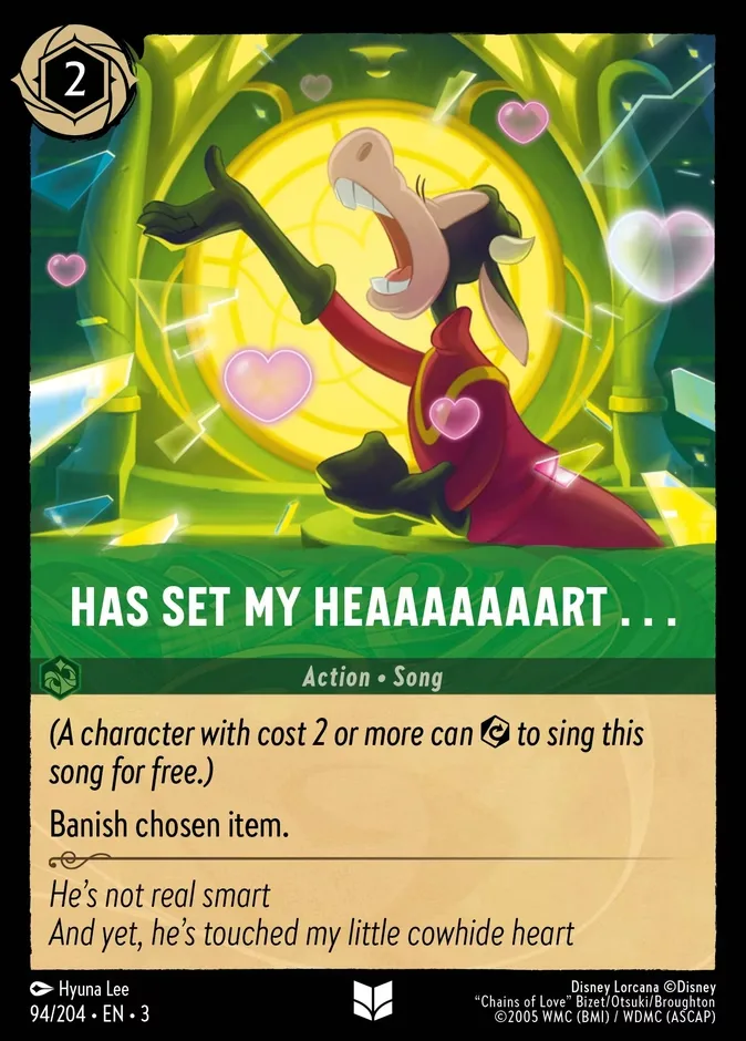 Has Set My Heaaaaaaart . . . #94 Into the Inklands Disney Lorcana card