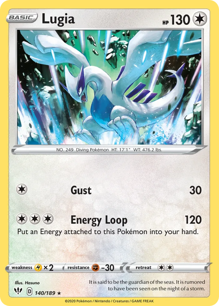 Lugia #140 Darkness Ablaze Pokemon card