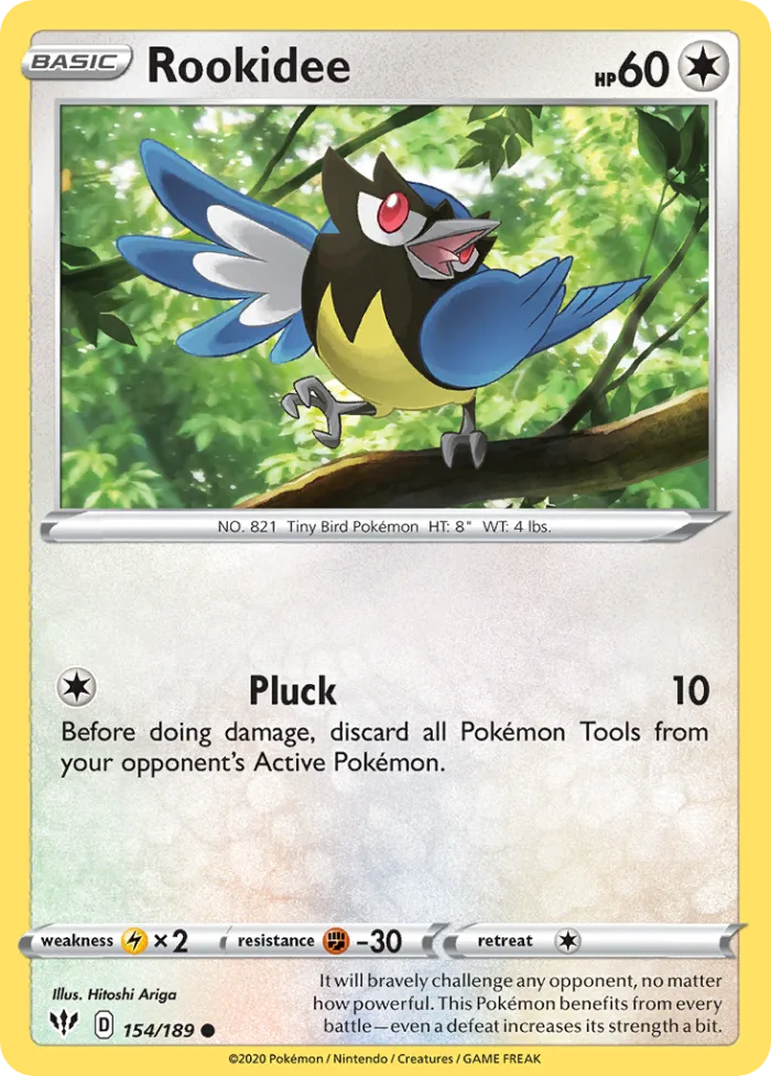 Rookidee #154 Darkness Ablaze Pokemon card
