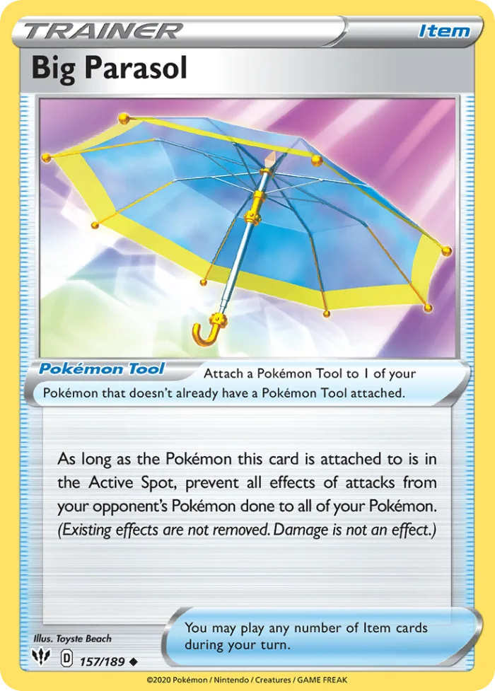 Big Parasol #157 Darkness Ablaze Pokemon card