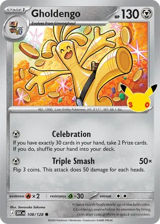 Gholdengo #108 30th Celebration Pokemon card