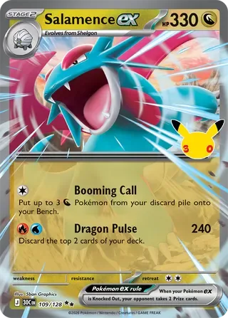 Salamence ex #109 30th Celebration Pokemon card