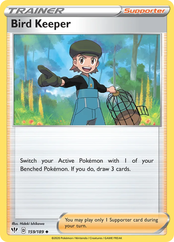 Bird Keeper #159 Darkness Ablaze Pokemon card