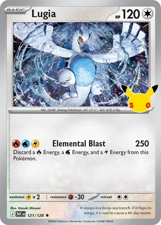 Lugia #121 30th Celebration Pokemon card