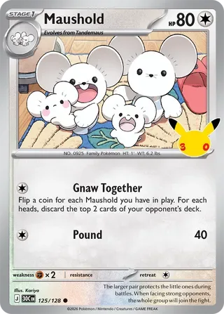 Maushold #125 30th Celebration Pokemon card