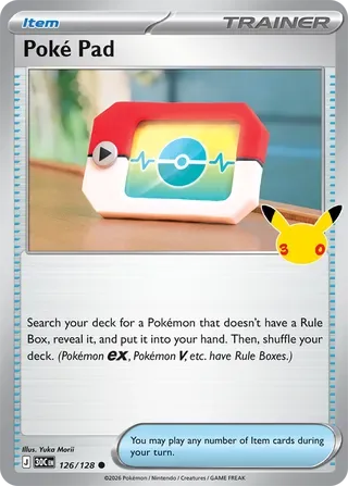 Poké Pad #126 30th Celebration Pokemon card