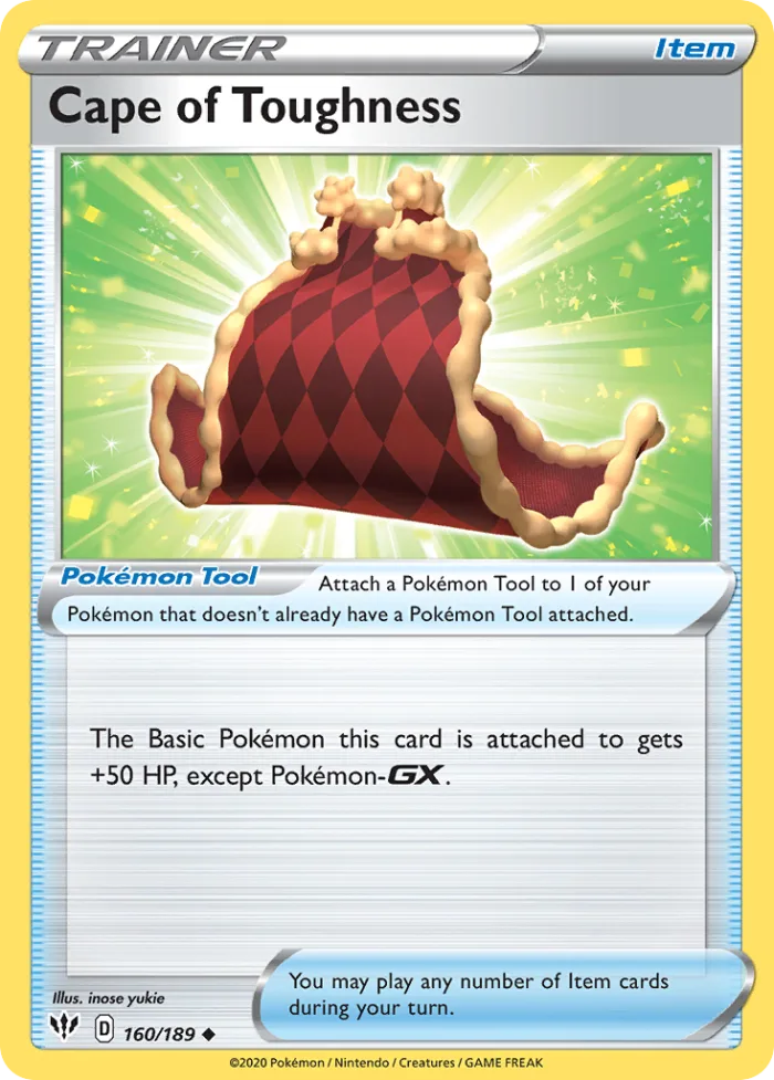 Cape of Toughness #160 Darkness Ablaze Pokemon card
