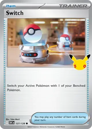 Switch #127 30th Celebration Pokemon card