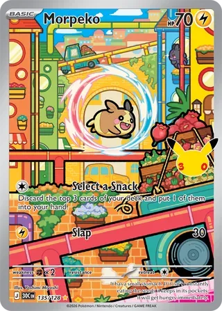 Morpeko #135 30th Celebration Pokemon card