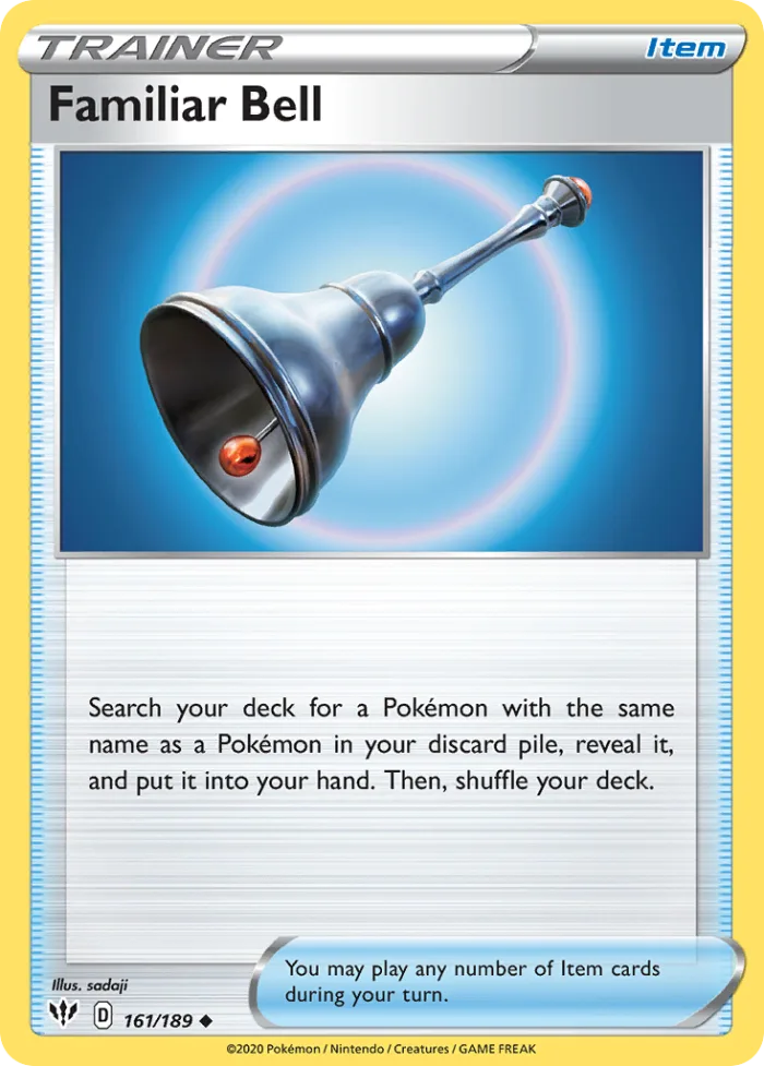 Familiar Bell #161 Darkness Ablaze Pokemon card
