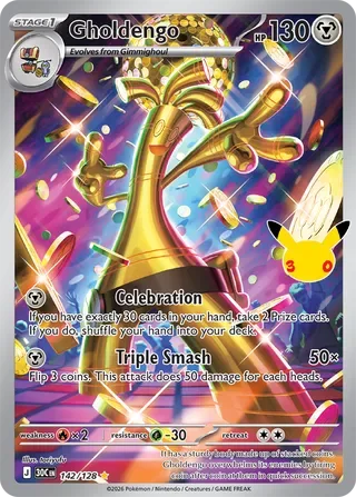 Gholdengo #142 30th Celebration Pokemon card