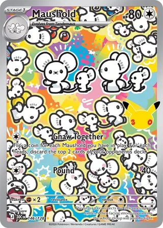 Maushold #146 30th Celebration Pokemon card
