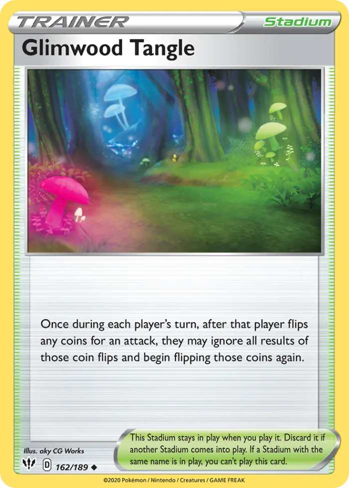 Glimwood Tangle #162 Darkness Ablaze Pokemon card