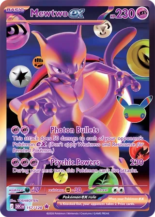Mewtwo ex #157 30th Celebration Pokemon card