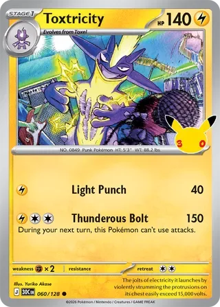 Toxtricity #060 30th Celebration Pokemon card