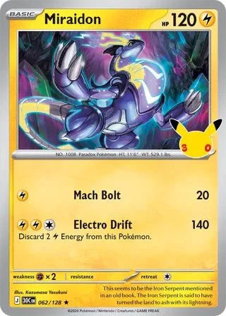 Miraidon #062 30th Celebration Pokemon card