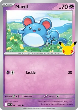Marill #067 30th Celebration Pokemon card