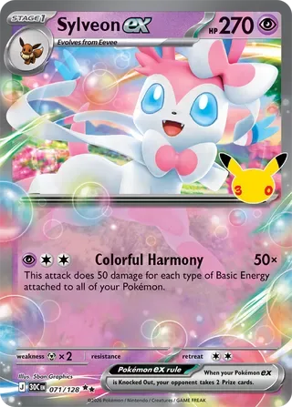 Sylveon ex #071 30th Celebration Pokemon card