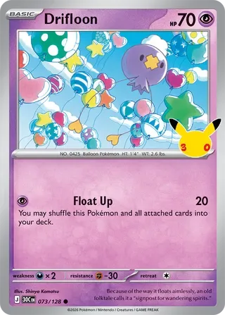 Drifloon #073 30th Celebration Pokemon card
