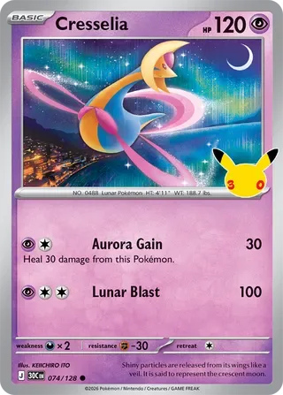 Cresselia #074 30th Celebration Pokemon card
