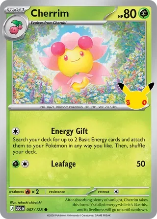 Cherrim #007 30th Celebration Pokemon card