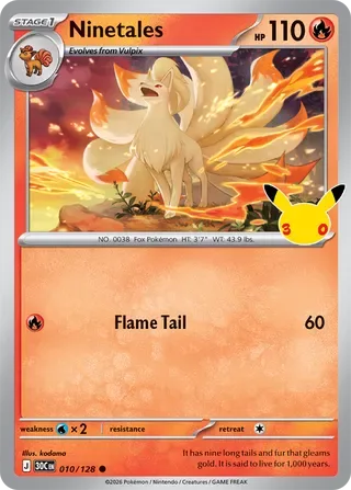 Ninetales #010 30th Celebration Pokemon card