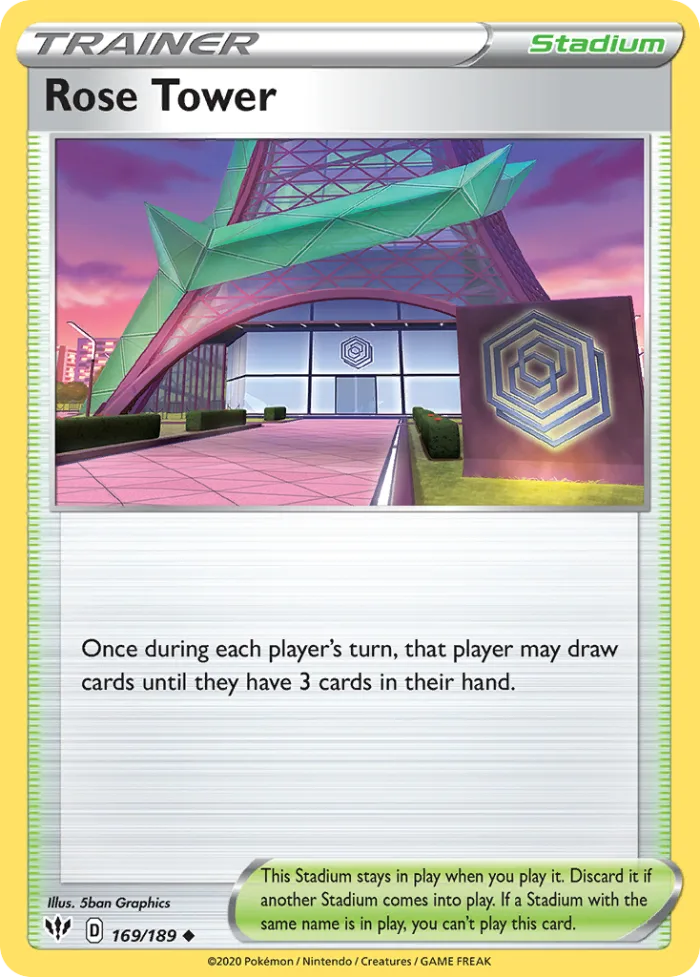 Rose Tower #169 Darkness Ablaze Pokemon card