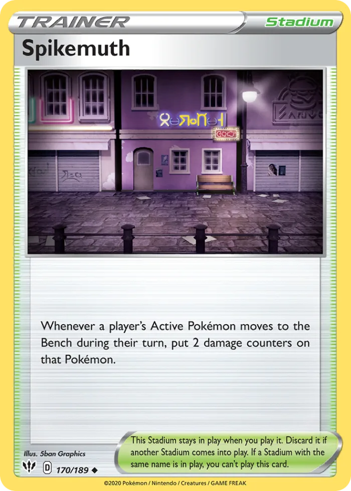 Spikemuth #170 Darkness Ablaze Pokemon card