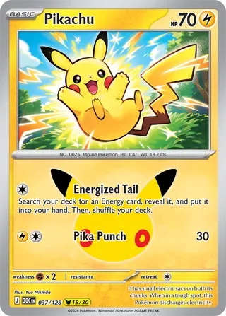Pikachu #037 30th Celebration Pokemon card