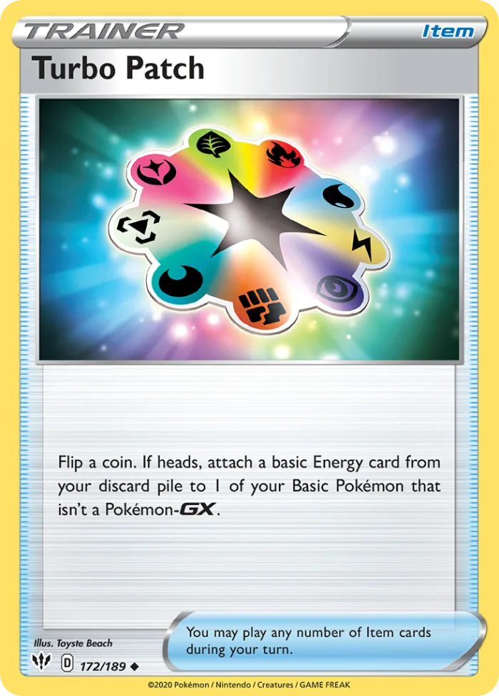 Turbo Patch #172 Darkness Ablaze Pokemon card