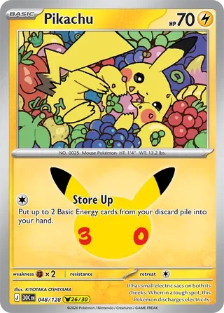 Pikachu #048 30th Celebration Pokemon card