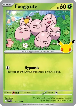 Exeggcute #001 30th Celebration Pokemon card