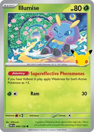 Illumise #004 30th Celebration Pokemon card