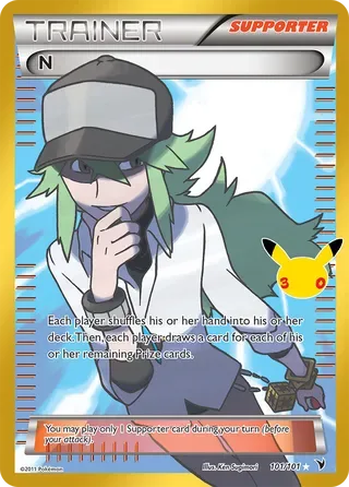 N #NVI101 30th Celebration Pokemon card