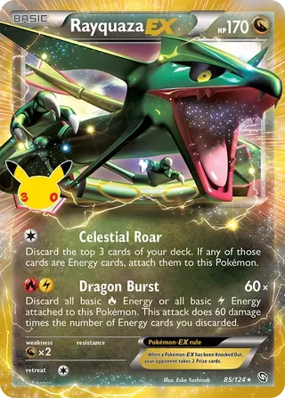 Rayquaza EX #DRX085 30th Celebration Pokemon card