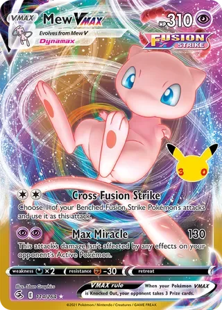 Mew VMAX #FST114 30th Celebration Pokemon card
