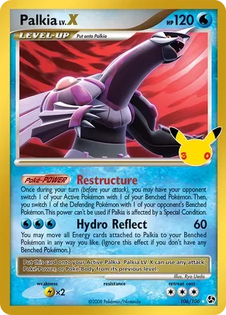 Palkia LV.X #GE106 30th Celebration Pokemon card