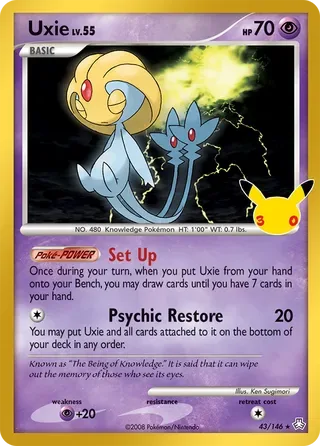 Uxie Lv.55 #LA043 30th Celebration Pokemon card