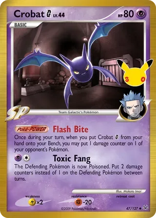 Crobat [G] Lv.44 #PL047 30th Celebration Pokemon card