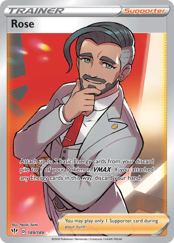 Rose #189 Darkness Ablaze Pokemon card