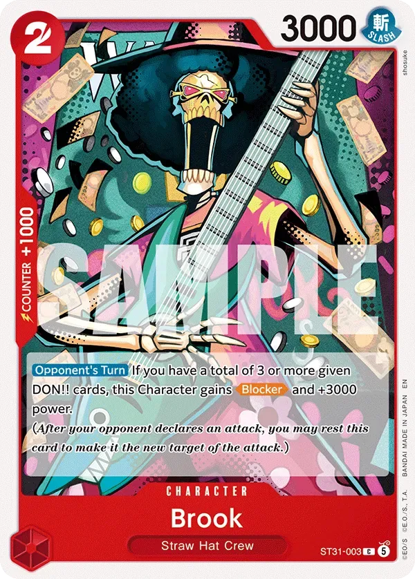 Brook RED Monkey.D.Luffy card