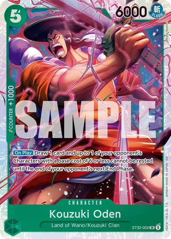 Kouzuki Oden GREEN Roronoa Zoro card